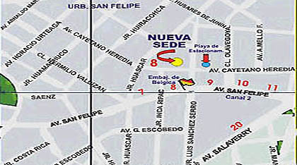 Mapa de la Nueva Sede